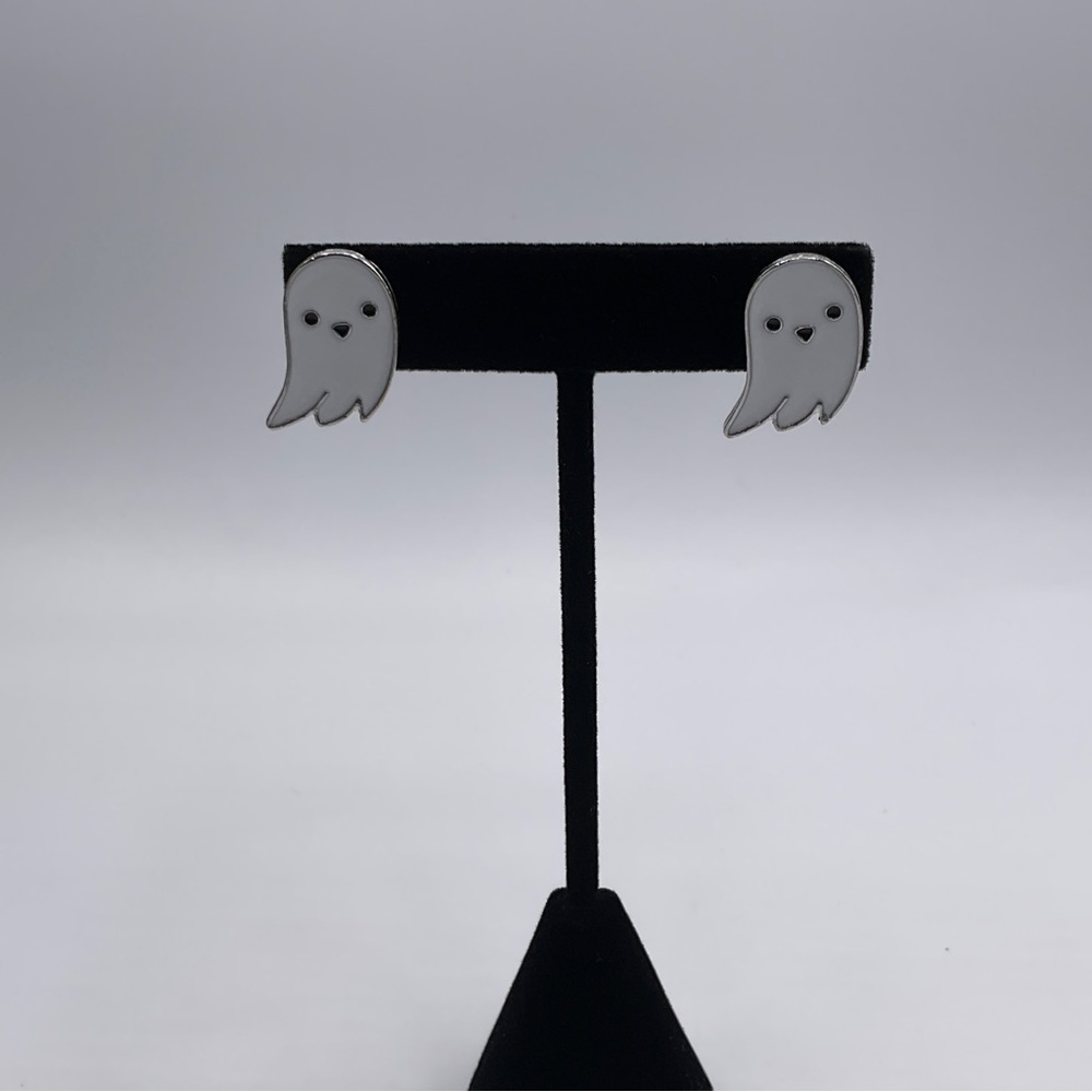 Halloween Earrings Ghost Stud Costume Gift Fun Jewelry Mom Teacher Party Teen